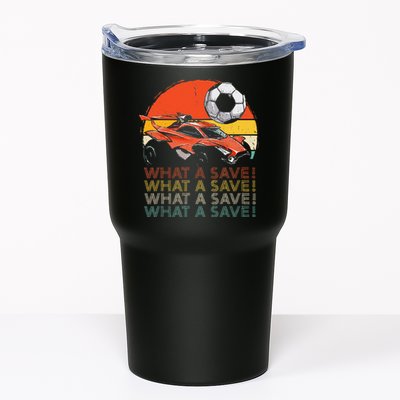 What A Save Vintage Retro Rocket Soccer Car Tumbler