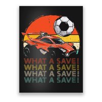 What A Save Vintage Retro Rocket Soccer Car Poster