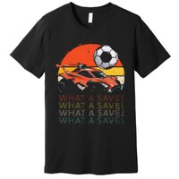 What A Save Vintage Retro Rocket Soccer Car Premium T-Shirt