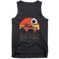 What A Save Vintage Retro Rocket Soccer Car Tank Top