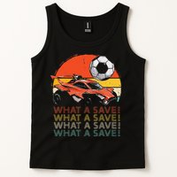 What A Save Vintage Retro Rocket Soccer Car Tank Top