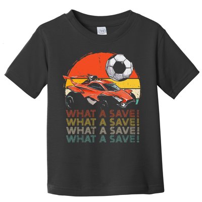 What A Save Vintage Retro Rocket Soccer Car Toddler T-Shirt