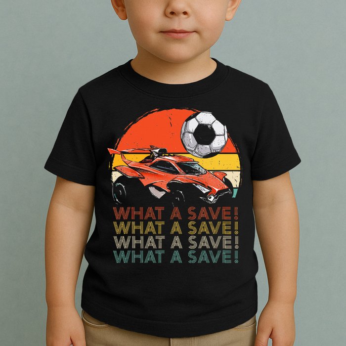 What A Save Vintage Retro Rocket Soccer Car Toddler T-Shirt
