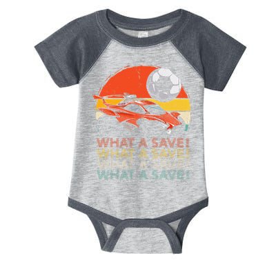 What A Save Vintage Retro Rocket Soccer Car Infant Baby Jersey Bodysuit