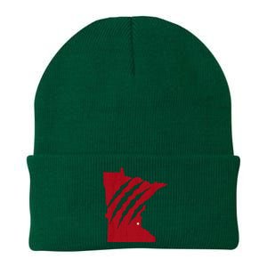 Wild Animal Scratches Through Minnesota Knit Cap Winter Beanie