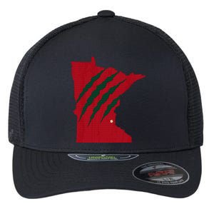 Wild Animal Scratches Through Minnesota Flexfit Unipanel Trucker Cap