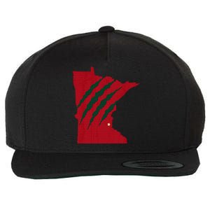 Wild Animal Scratches Through Minnesota Wool Snapback Cap