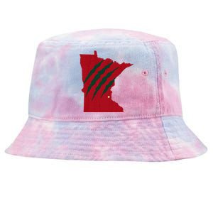 Wild Animal Scratches Through Minnesota Tie-Dyed Bucket Hat