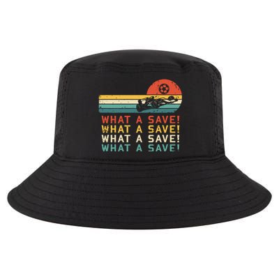 What A Save Vintage Retro Rocket Soccer Car League Cool Comfort Performance Bucket Hat