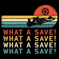 What A Save Vintage Retro Rocket Soccer Car League Backpack