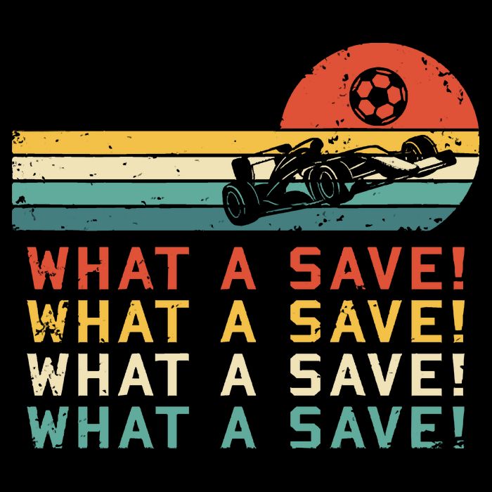 What A Save Vintage Retro Rocket Soccer Car League Backpack