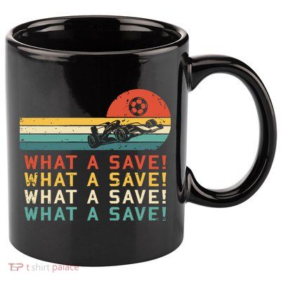 What A Save Vintage Retro Rocket Soccer Car League 11oz C Handle Ceramic Mug