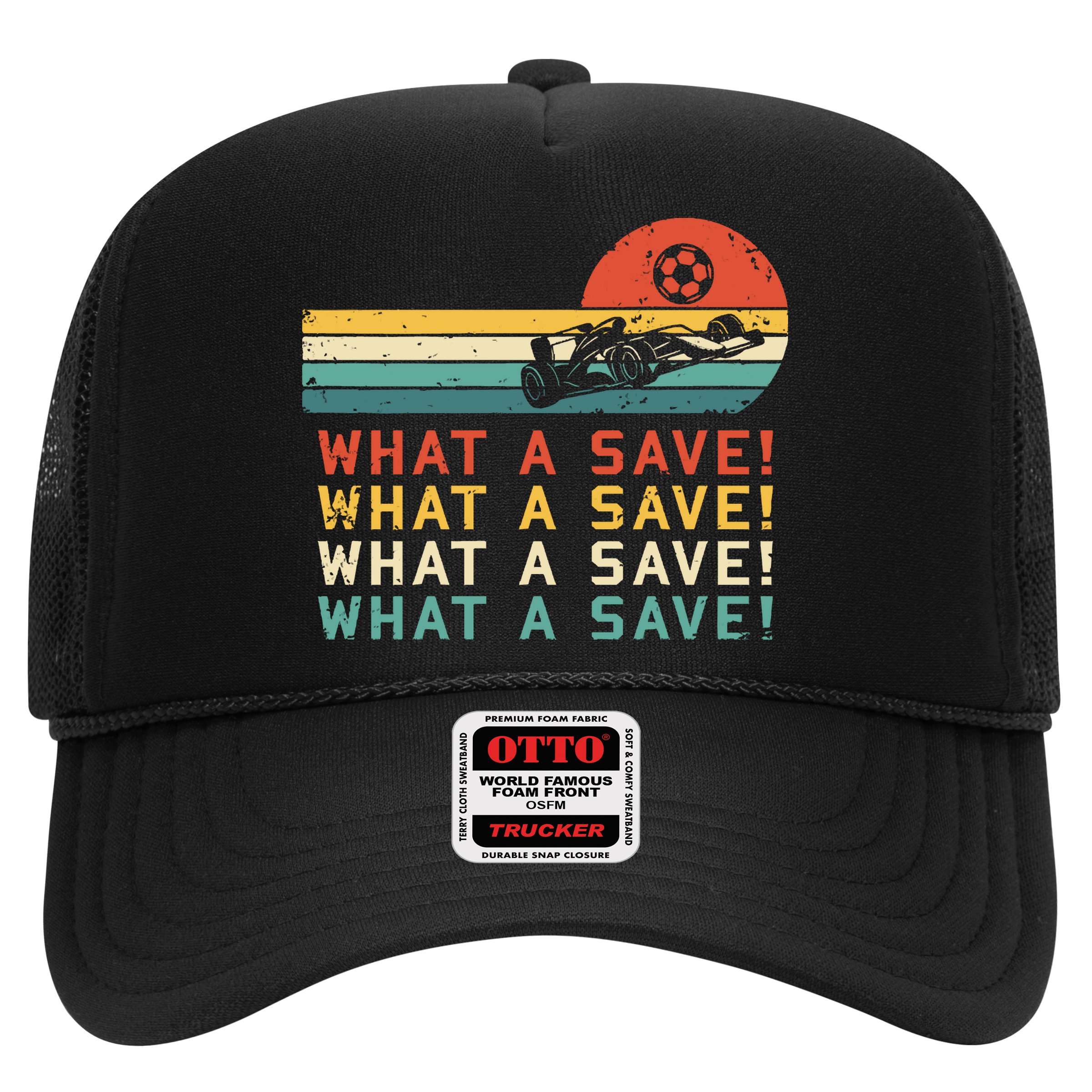 What A Save Vintage Retro Rocket Soccer Car League Hat