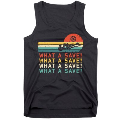 What A Save Vintage Retro Rocket Soccer Car League Tank Top