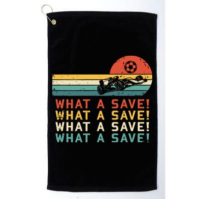 What A Save Vintage Retro Rocket Soccer Car League Golf Towel