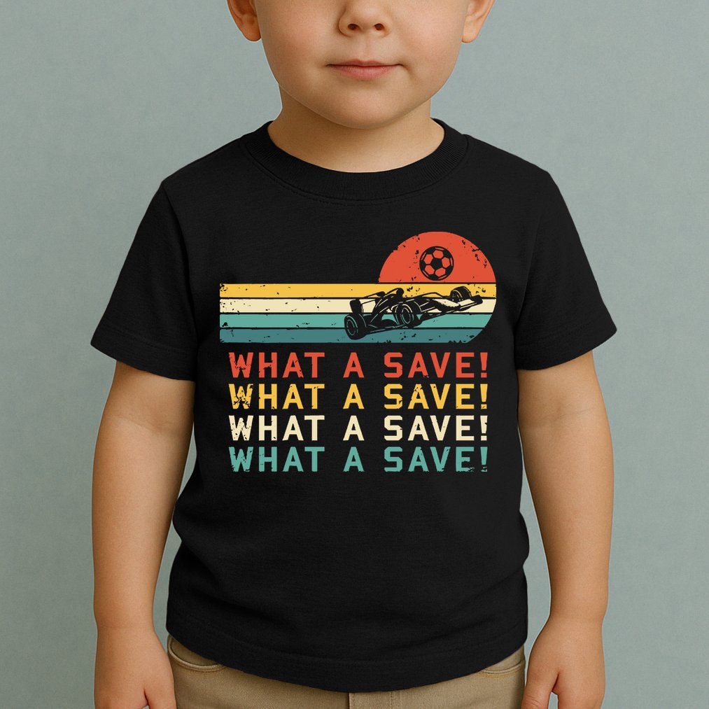 What A Save Vintage Retro Rocket Soccer Car League Toddler T-Shirt