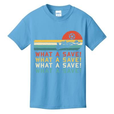 What A Save Vintage Retro Rocket Soccer Car League Kids T-Shirt