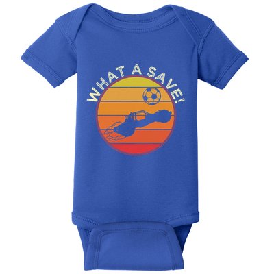 What A Save Vintage Rocket Soccer Car League Baby Bodysuit