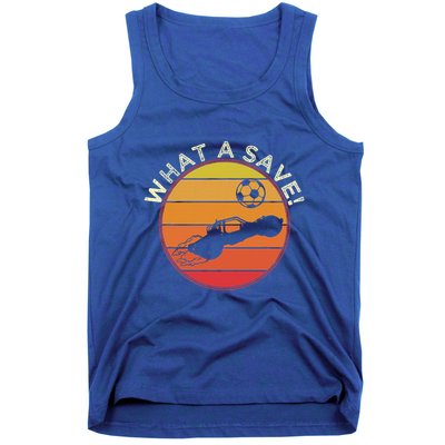 What A Save Vintage Rocket Soccer Car League Tank Top