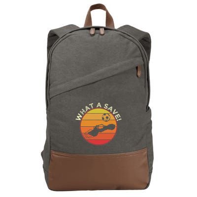 What A Save Vintage Rocket Soccer Car League Cotton Canvas Backpack
