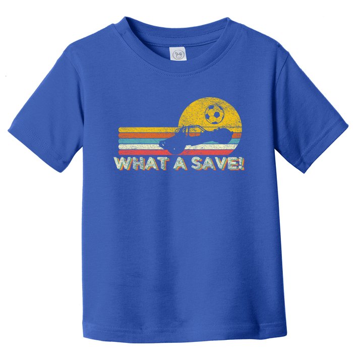 What A Save Vintage Retro Rocket Soccer Car League Gift Toddler T-Shirt