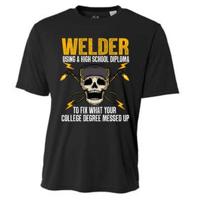 Welder Art Steel Welding Migtig Welder Cooling Performance Crew T-Shirt