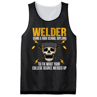 Welder Art Steel Welding Migtig Welder Mesh Reversible Basketball Jersey Tank