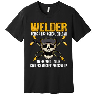 Welder Art Steel Welding Migtig Welder Premium T-Shirt