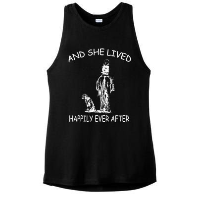 Wo's And She Lived Happily Ever After Funny Horse Dogs Gift Ladies PosiCharge Tri-Blend Wicking Tank