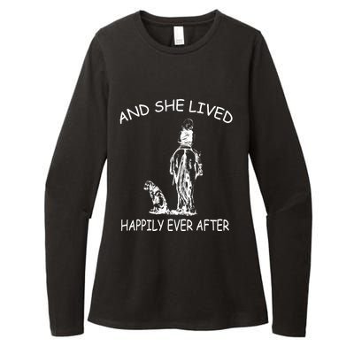 Wo's And She Lived Happily Ever After Funny Horse Dogs Gift Womens CVC Long Sleeve Shirt