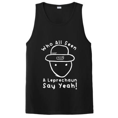 Who All Seen A Leprechaun Sketch Funny St PatrickS Day PosiCharge Competitor Tank