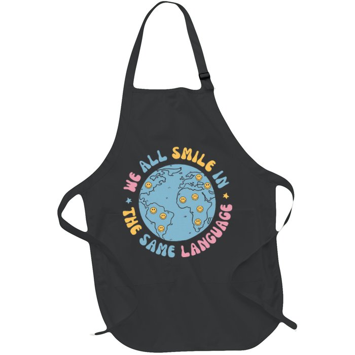 We All Smile In The Same Language Funny Esl Teacher Apron