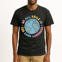 We All Smile In The Same Language Funny Esl Teacher Tall T-Shirt