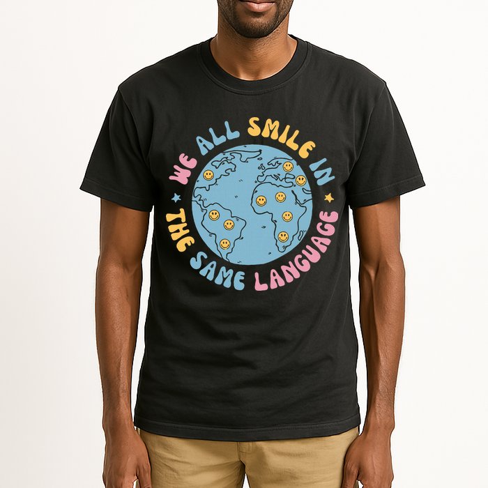 We All Smile In The Same Language Funny Esl Teacher Tall T-Shirt