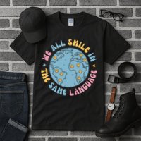 We All Smile In The Same Language Funny Esl Teacher Tall T-Shirt