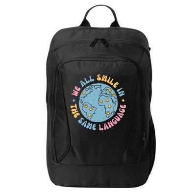 We All Smile In The Same Language Funny Esl Teacher City Backpack