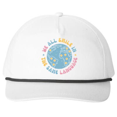 We All Smile In The Same Language Funny Esl Teacher Snapback Five-Panel Rope Hat