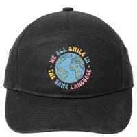 We All Smile In The Same Language Funny Esl Teacher 7-Panel Snapback Hat