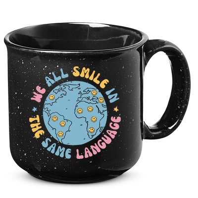 We All Smile In The Same Language Funny Esl Teacher 15oz Campfire Ceramic Mug
