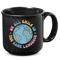 We All Smile In The Same Language Funny Esl Teacher 15oz Campfire Ceramic Mug