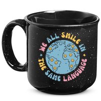 We All Smile In The Same Language Funny Esl Teacher 15oz Campfire Ceramic Mug