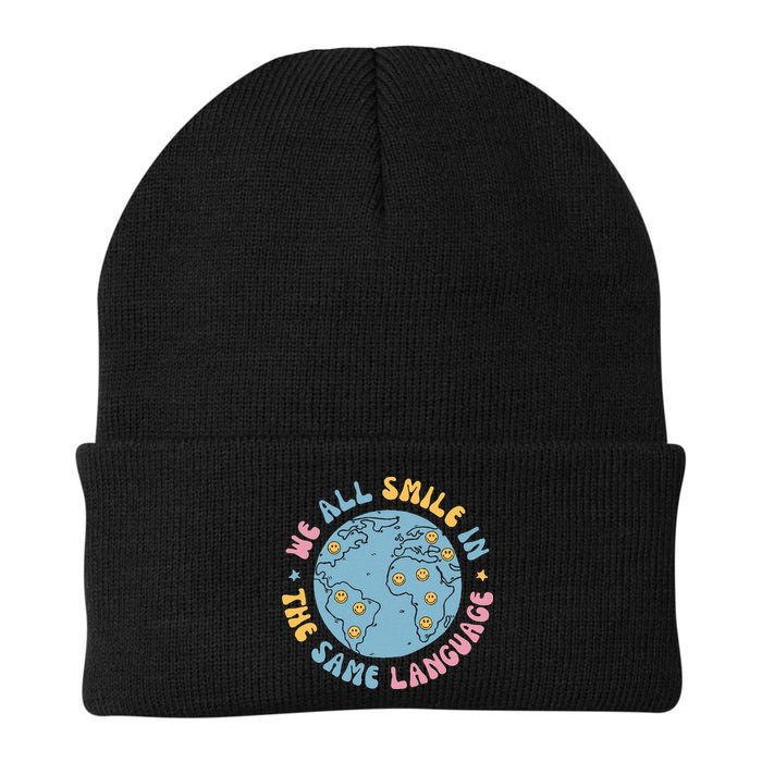 We All Smile In The Same Language Funny Esl Teacher Beanie