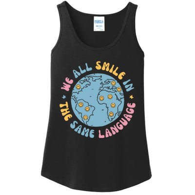 We All Smile In The Same Language Funny Esl Teacher Ladies Essential Tank