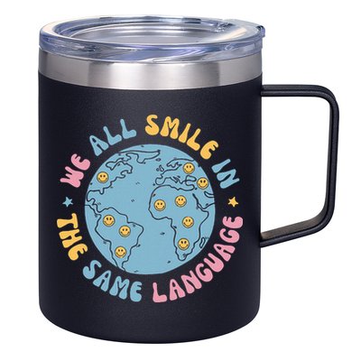We All Smile In The Same Language Funny Esl Teacher 12oz Stainless Steel Coffee Mug