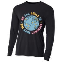 We All Smile In The Same Language Funny Esl Teacher Cooling Performance Long Sleeve Crew