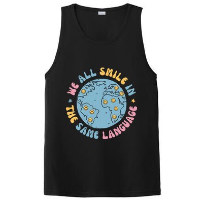 We All Smile In The Same Language Funny Esl Teacher PosiCharge Competitor Tank