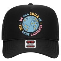 We All Smile In The Same Language Funny Esl Teacher Trucker Hat