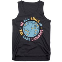We All Smile In The Same Language Funny Esl Teacher Tank Top