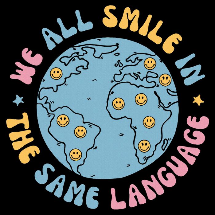 We All Smile In The Same Language Funny Esl Teacher Tank Top