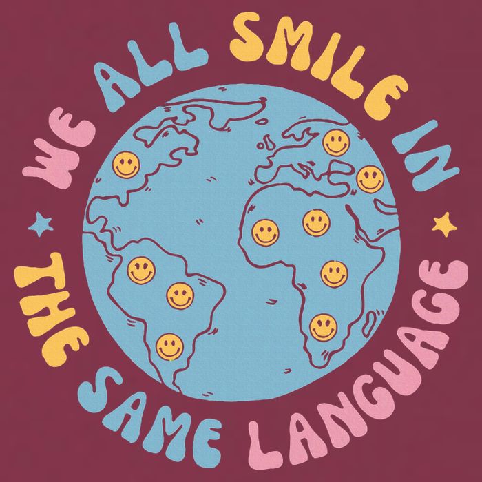 We All Smile In The Same Language Funny Esl Teacher 16oz Travel Tumbler